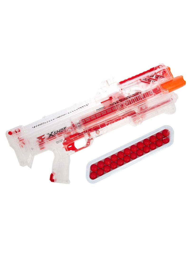 X-Shot Faze Clan Ragequit with 24 Dart Balls - Transparent Toy Gun for Kids and Boys | Ultimate Fun for Action-Packed Play | Plastic | 3 Years+ - Image 1