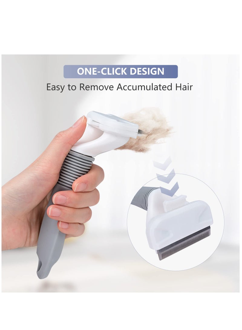 Excefore Cat Brush for Shedding, Self Cleaning Slicker Brush Cat Dog Pet Grooming Brush, Cat Brushes Deshedding Tool for Long Short Haired Cats, Removes Mats, Tangles, Loose Fur - Image 3