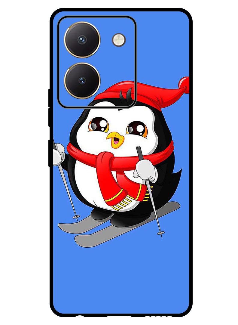 Theodor Protective Case Anti Scratch Shock Proof Bumper Cover For Vivo Y27s Skating Penguin - Image 1