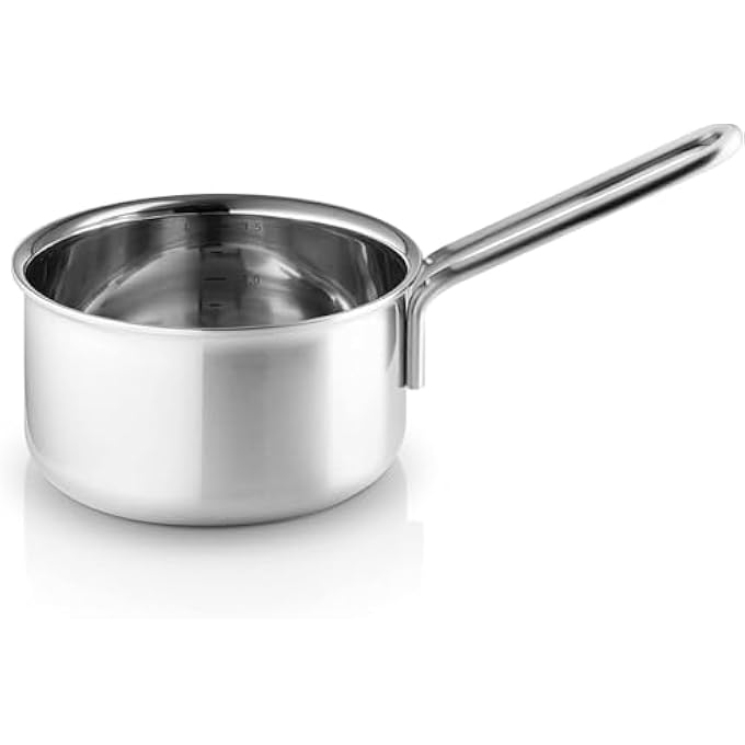 BS Eva Solo 11 L Stainless Steel Saucepan  Ceramic SlipLet NonStick Coating Durable Even Heat Distribution Dishwasher Safe Induction Compatible Multi Cookware Set  3Pcs - Image 3