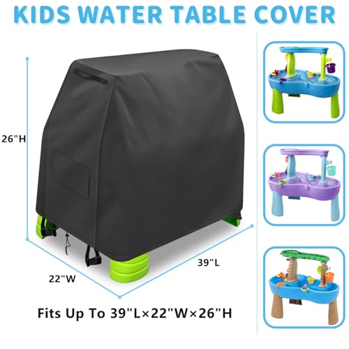 Infowush Kids Water Table Cover For Step 2 Rain Showers Splash Pond Water Table Outdoor Play Toys Cover for water table for toddlers 13 Waterproof Dust Proof Water Table AccessoriesCover onlyE - Image 5