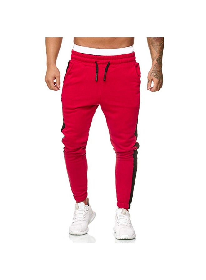 Nariele بنطلون رياضي فضفاض مستقيم الساق بلون صلب خريفي - Image 1