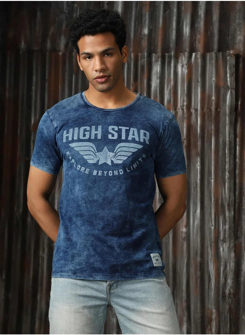 HIGH STAR Men’s Regular Fit Light Blue T-shirts – Fresh and Comfortable