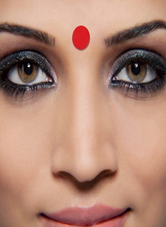 Kotart - Large Size Classic Plain Red Bindi for Women - Bollywood Style Bindi for Girls Lady Woman Forehead (Set of 2) - Image 2