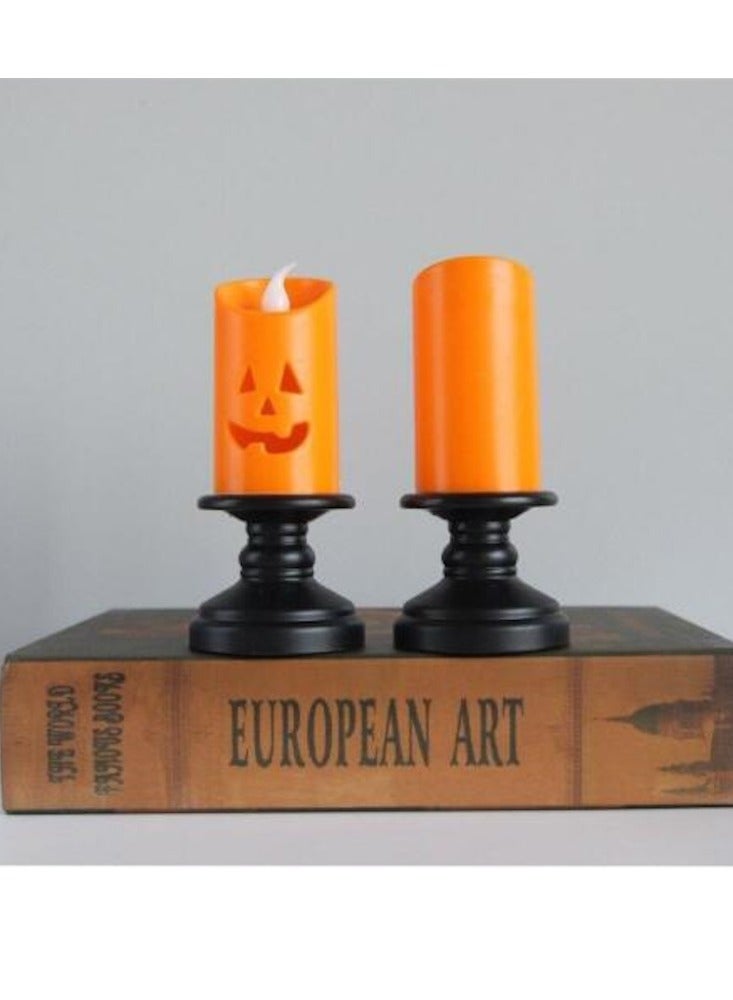 JOLLITY LLC Halloween Candle Lights LED Colorful Holder Table Decoration Jack Lantern Party Home (6pcs) - Image 4