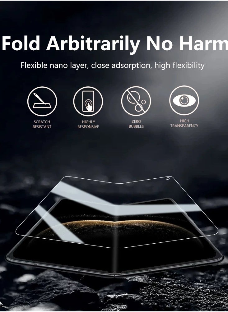 3 in 1 HUAWEI Mate X6 Screen Protector, Front Tempered Glass Screen Protector& Camera Protector & Inside Hydrogel Film - High Transparency Full Coverage Shield for Scratch & Impact Protection
