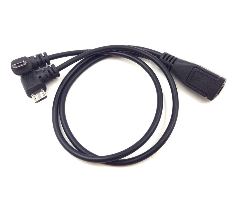 Wpeng Qaoquda Micro USB 1 to 2 Y Splitter Cable, 1Feet Micro USB Female to Dual Male 90 Degree Angle Converter High Speed Charging Cable (Micro 1F/2M) - Image 2