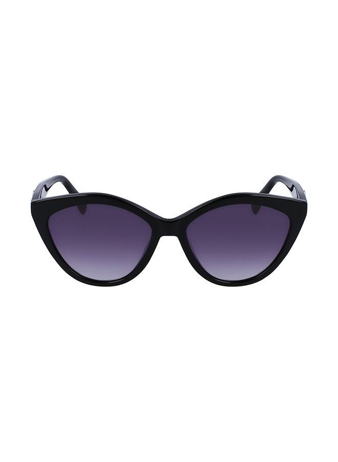 Longchamp نظارة شمسية بتصميم عين القطة للحماية من الأشعة فوق البنفسجية للنساء - LO730S-001-5616 - مقاس العدسة: 56 ملم  - Image 1