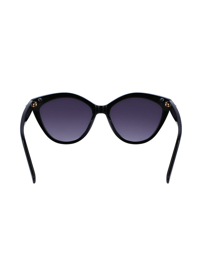 Longchamp نظارة شمسية بتصميم عين القطة للحماية من الأشعة فوق البنفسجية للنساء - LO730S-001-5616 - مقاس العدسة: 56 ملم  - Image 4