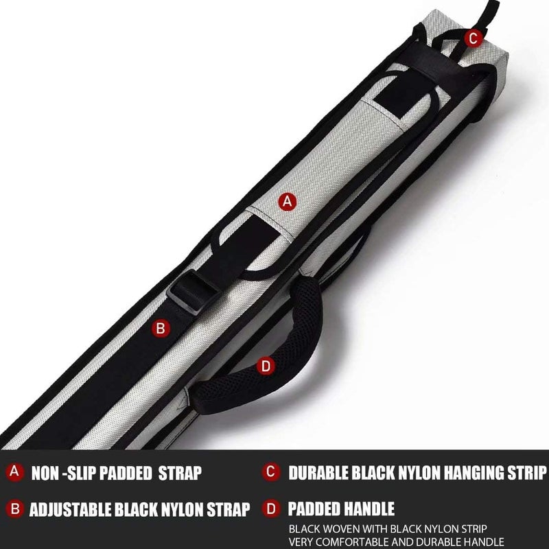 Collapsar 2X2 Pool Cue Hard Case Nylon/Leatherette Billiard Sitck Carrying Cases - Image 4