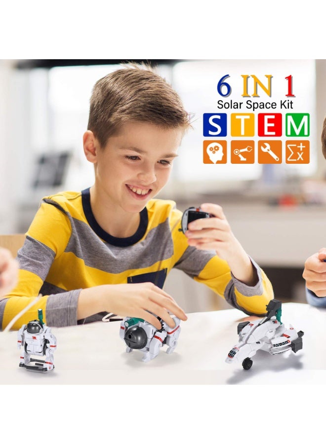 YelaJoy STEM Projects for Kids Ages 8+, Solar Robot Toys 6-in-1 Science Kits DIY Educational Building Space Toy,  Birthday Gifts for 8+ Year Old Boys Girls Teens, White - Image 2