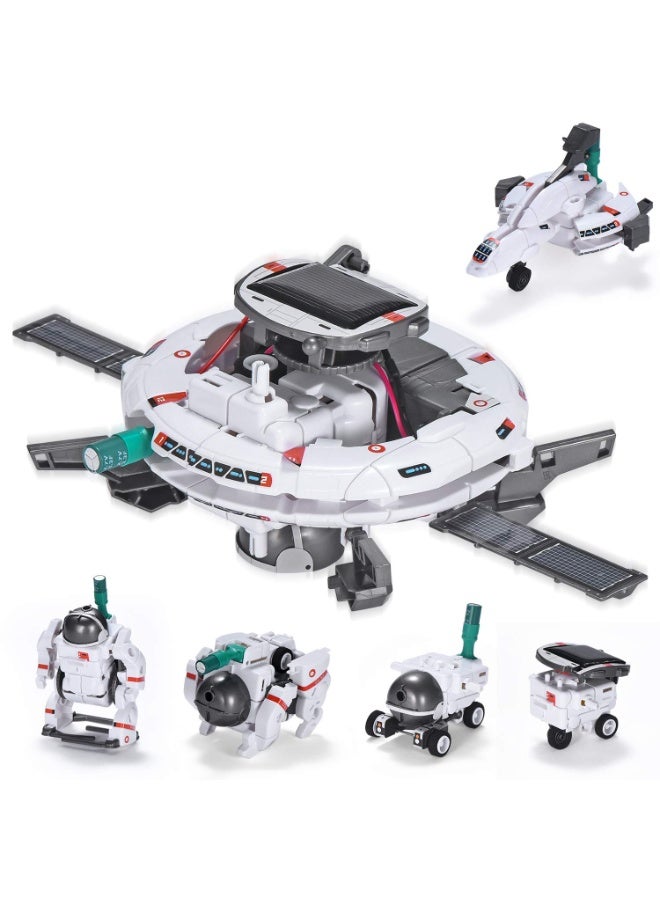 YelaJoy STEM Projects for Kids Ages 8+, Solar Robot Toys 6-in-1 Science Kits DIY Educational Building Space Toy,  Birthday Gifts for 8+ Year Old Boys Girls Teens, White - Image 1