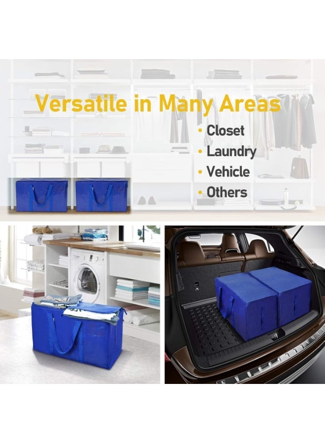 TRASSLE 4 Pack Extra Large Moving Bags with Carrying Handles & Zippers,Oversized Storage Tote for Space Saving,Heavy-Duty Storage Tote Moving Boxes Folds Flat,Prefer for Travelling,Moving,Camping - Image 5