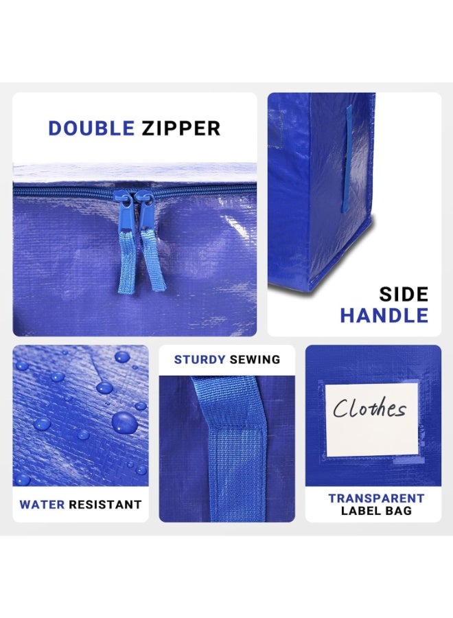 TRASSLE 4 Pack Extra Large Moving Bags with Carrying Handles & Zippers,Oversized Storage Tote for Space Saving,Heavy-Duty Storage Tote Moving Boxes Folds Flat,Prefer for Travelling,Moving,Camping - Image 4