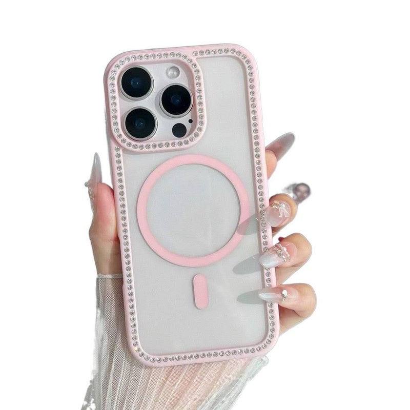MS غطاء MagSafe بAcrylic لـ iPhone 11 مع لون حلوى ومغناطيس قوي مع مقاوم للصدمات مع مقاوم للخدش مع حماية من السقوط باللون أبيض مغناطيسي من الأكريليك باللون الأبيض - Image 2
