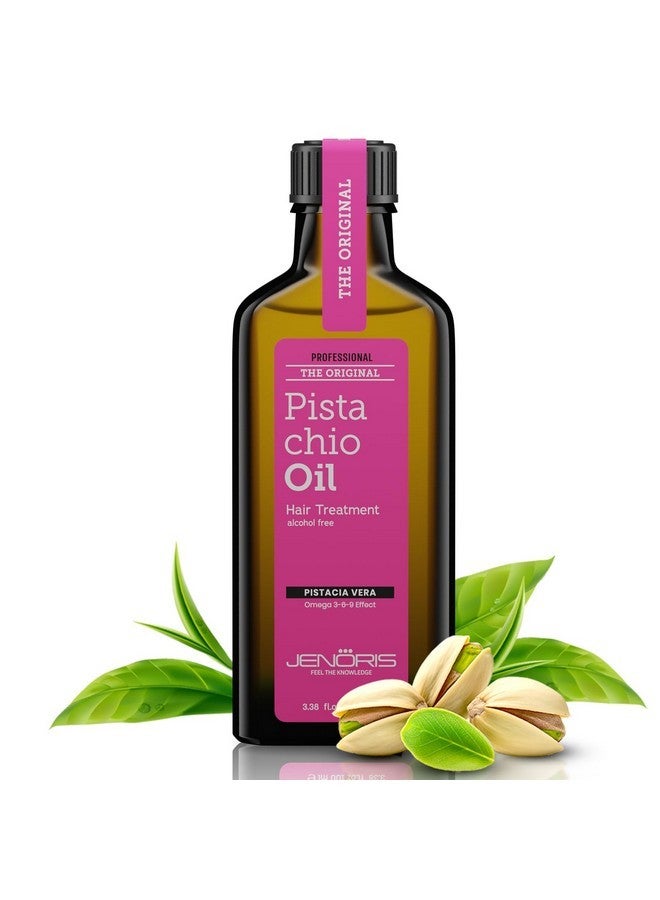 Jenoris Pistachio Oil Hair Serum for Frizzy and Damaged Hair, Lightweight Hair Oil for Dry Hair with Omega 3-6-9 Complex, Anti-Frizz Hair Serum for Shine, Hydration & Split-End Treatment, 3.38 fl.oz - Image 1