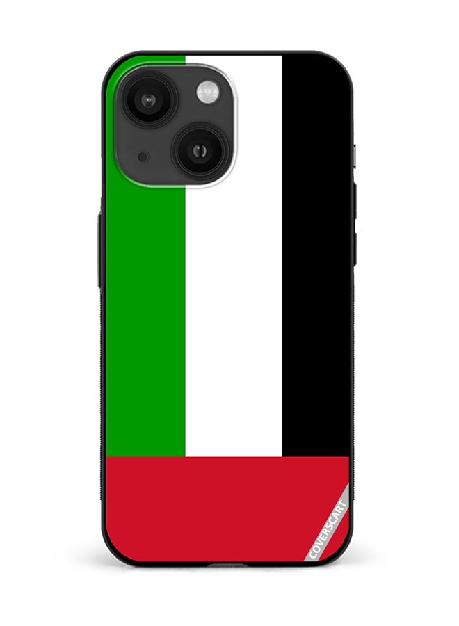 Protective Case Cover For Apple iPhone 15 Uae Flag Design Multicolour