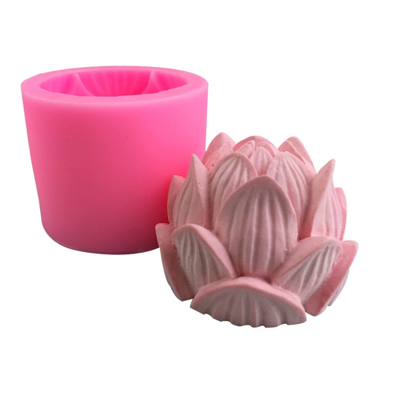 Anktily Lotus Flower Silicone Soap Mold Candle Mold Fondant Chocolate Cake Candy Mould Resin Clay Baking Pastry Tools - Image 1