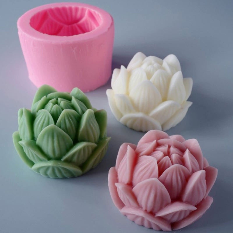 Anktily Lotus Flower Silicone Soap Mold Candle Mold Fondant Chocolate Cake Candy Mould Resin Clay Baking Pastry Tools - Image 4