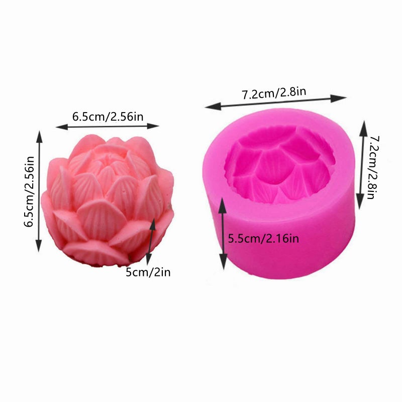 Anktily Lotus Flower Silicone Soap Mold Candle Mold Fondant Chocolate Cake Candy Mould Resin Clay Baking Pastry Tools - Image 2