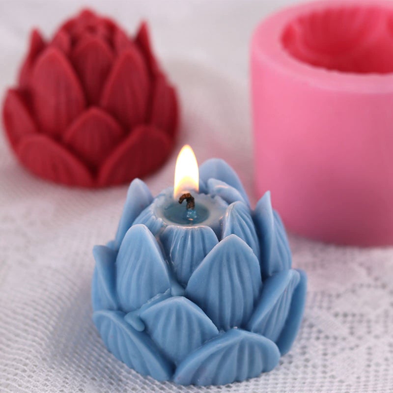 Anktily Lotus Flower Silicone Soap Mold Candle Mold Fondant Chocolate Cake Candy Mould Resin Clay Baking Pastry Tools - Image 3