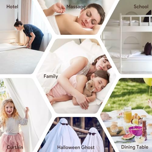 Maple&Stone King Flat Sheet 6 Pack,Premium Soft & Breathable,Brushed Microfiber Fabric, Anti-Shrinkage & Non-Fading,Bulk Flat Sheets Only King Size (White) - Image 4