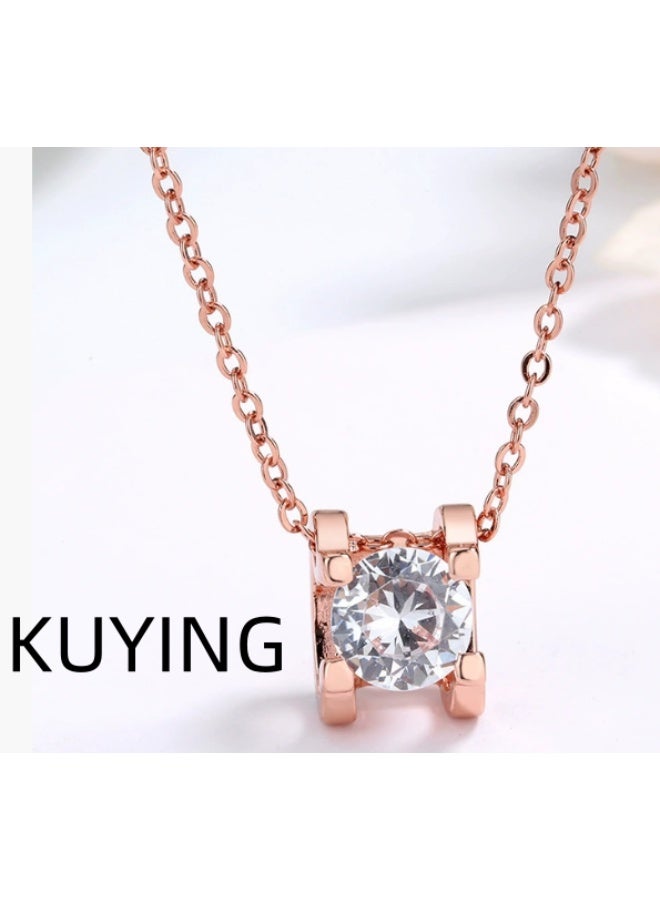 KUYING Luxury Bull Head Four Claw Inlaid Zircon Necklace - Image 1