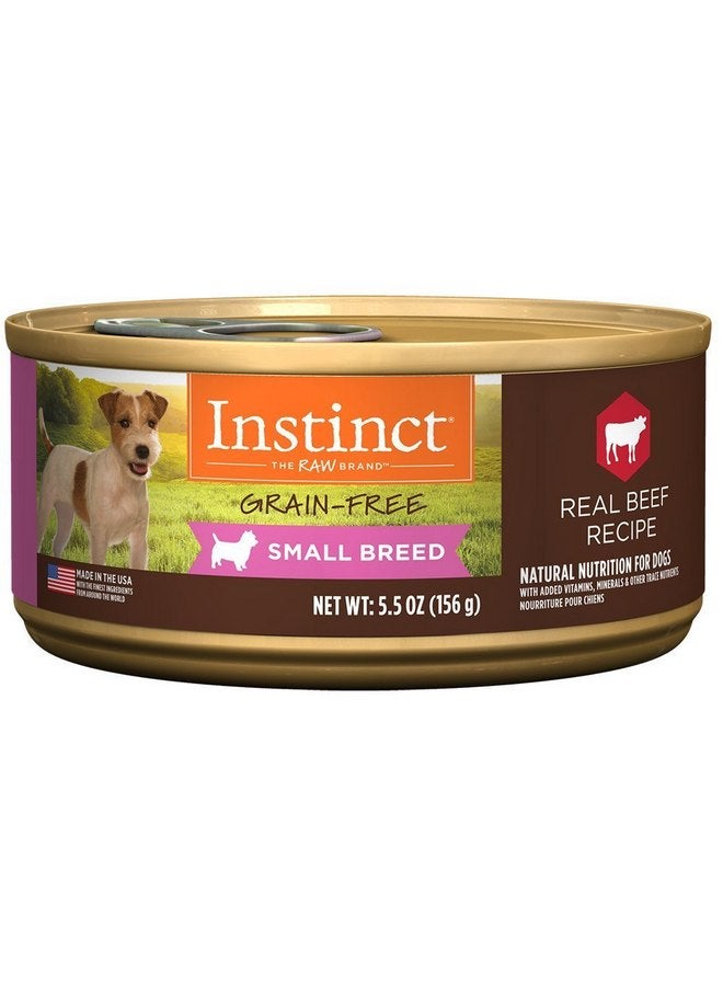 غريزة طعام الكلاب المعلب الرطب الطبيعي الخالي من الحبوب من Instinct Original Small Breed، عبوة 5.5 أونصة (12 علبة)