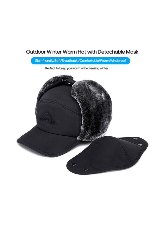 Generic Full Face Winter Warm Hat With Detachable Mask, Men Winter Trapper Hat Snow Hats Thermal Windproof Hunting Skiing Cycling Ear Flaps Cold Weather Caps - Image 4