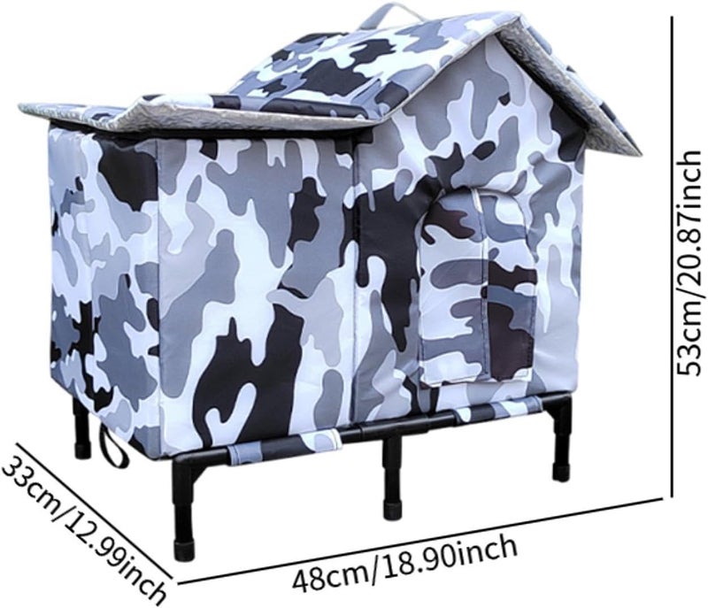 Large Cat House for Outdoor Waterproof Easy Install for Barn Garden Kitten - Image 3