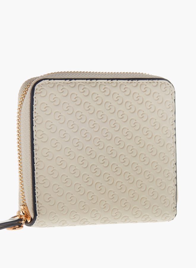 Celeste Womens Monogram Embossed Zip Around Wallet - Image 1