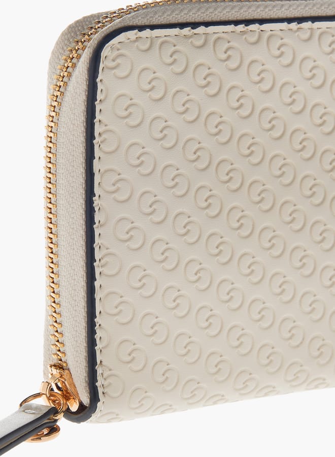 Celeste Womens Monogram Embossed Zip Around Wallet - Image 2