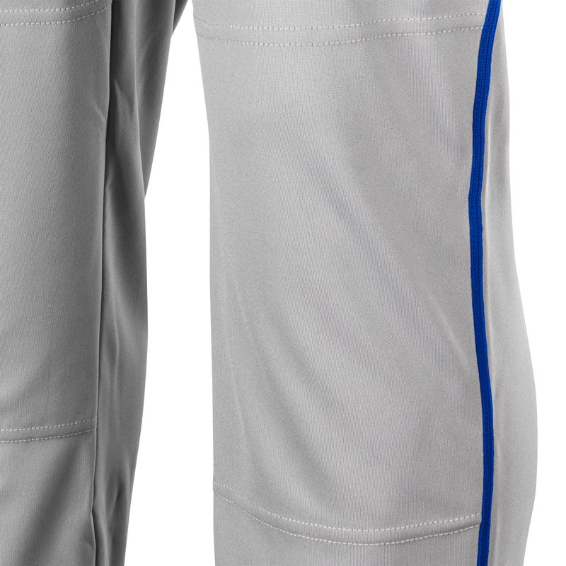 CHAMPRO mens Piped Triple Crown Open Bottom Adult Baseball Pants with Pipe, Grey, Royal Pipe, Small US - Image 3