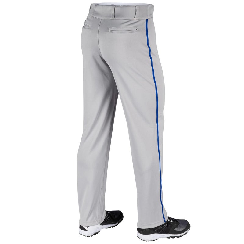 CHAMPRO mens Piped Triple Crown Open Bottom Adult Baseball Pants with Pipe, Grey, Royal Pipe, Small US - Image 2
