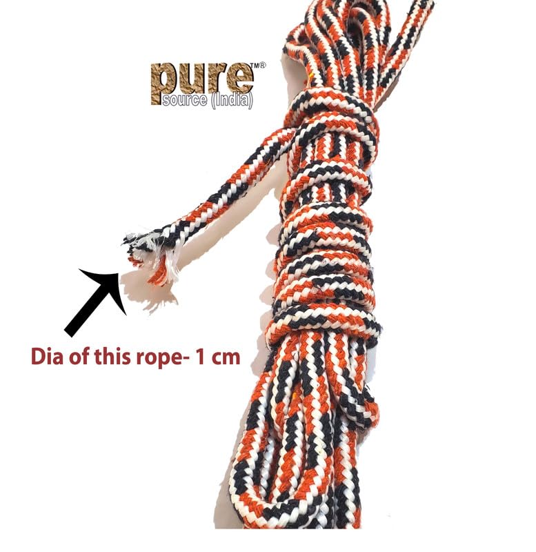 Pure Source India Cloth Line for Drying Nylon Braided Cotton Rope 20 Mtr Multicolour - Image 5
