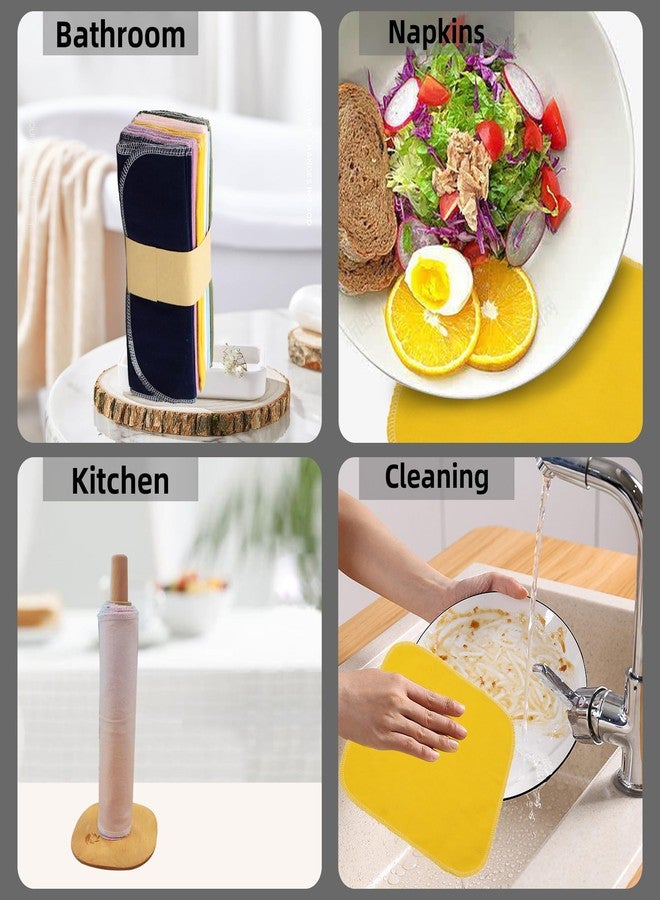 Simnice Reusable Paper Towels Washable - 30 Pack Zero Waste Paperless Paper Towel Absorbent Reusable Paper Towel, 100% Cotton Paper Towels Cloth,Kitchen Napkins 10”x10” Solid Color - Image 5