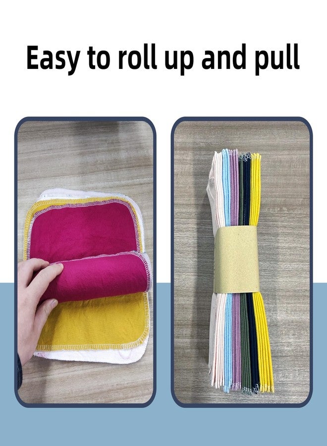 Simnice Reusable Paper Towels Washable - 30 Pack Zero Waste Paperless Paper Towel Absorbent Reusable Paper Towel, 100% Cotton Paper Towels Cloth,Kitchen Napkins 10”x10” Solid Color - Image 3