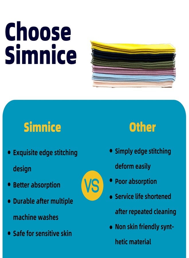 Simnice Reusable Paper Towels Washable - 30 Pack Zero Waste Paperless Paper Towel Absorbent Reusable Paper Towel, 100% Cotton Paper Towels Cloth,Kitchen Napkins 10”x10” Solid Color - Image 2