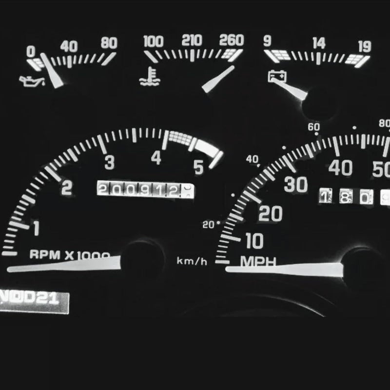 WLJH Dash Cluster LED Light Kit White 300LM Dimmable Non-Polarity Instrument Gauge Lights Replacement for 1988-1994 Chevy GMC C/K1500 C/K2500,Pack of 10 - Image 5