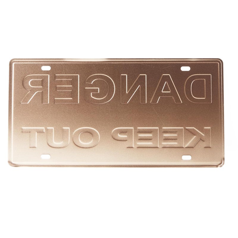 EAZYWAGON Danger Keep Out Yellow Vintage Retro Metal Signs - License Wall Plate, Car Tag - Ideal for Cafe, Restaurant, Shop, Home, Hotel, Club, Office, Living Area - Design Plaque - Image 2