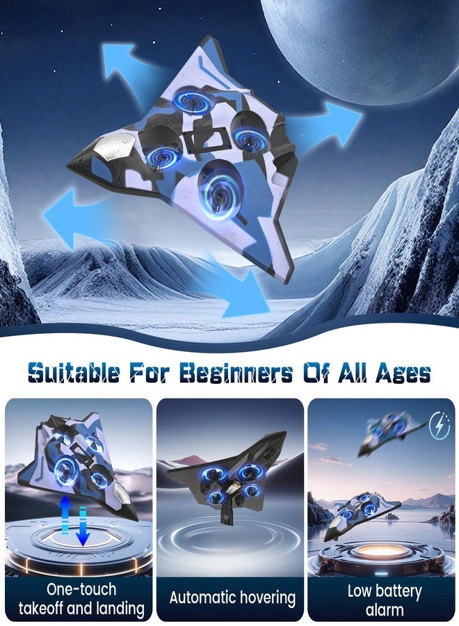 Nastopee Foam RC Aeroplane for Children with Light, 360° Flip, 2.4 GHz Remote Controlled Aircraft Altitude Hold, Headless Mode, RC Tarpaulin Fighter Plane Remote Controlled Gift for Children 8-16 Years - Image 4