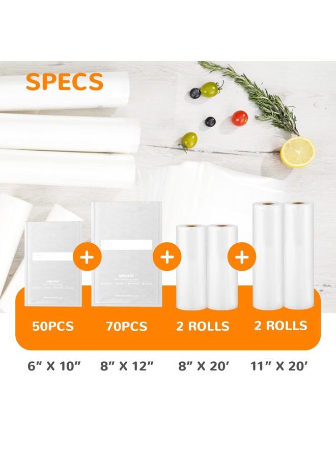 Wevac Vacuum Seal Rolls and Vacuum Seal Bags Multipack Set, Precut Bags and Rolls Ideal for Food Saver, BPA Free, Commercial Grade, Great for Storage, Meal prep and Sous Vide, - Image 2