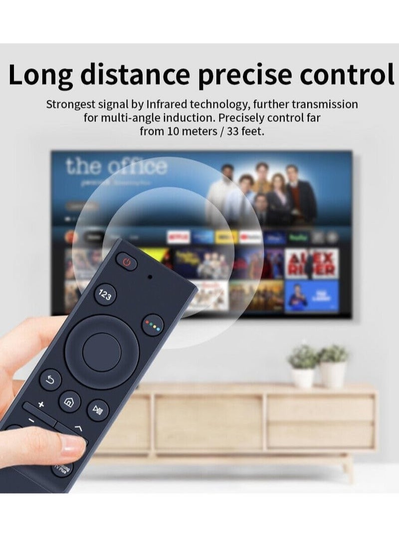 ايسكوت جهاز تحكم عن بعد عالمي للتلفزيون الذكي من سامسونج، جهاز تحكم عن بعد بديل عالمي للتلفزيون من سامسونج BN59-01388B BN59-01388C، متوافق مع جميع أجهزة تلفزيون سامسونج الذكية نيو كيو ليد ليد مع نتفليكس وبرايم فيديو وأزرار التحكم في تلفزيون سامسونج - Image 2