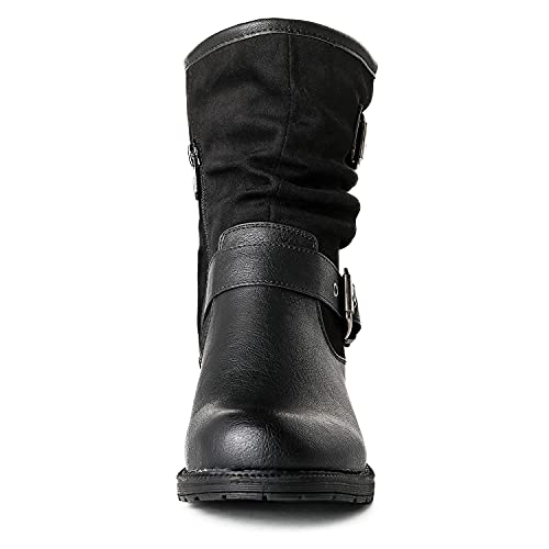 GLOBALWIN Women's Black Booties Comfortable Fashion Ankle Boots For Women Low Heel Size 7M - Image 4