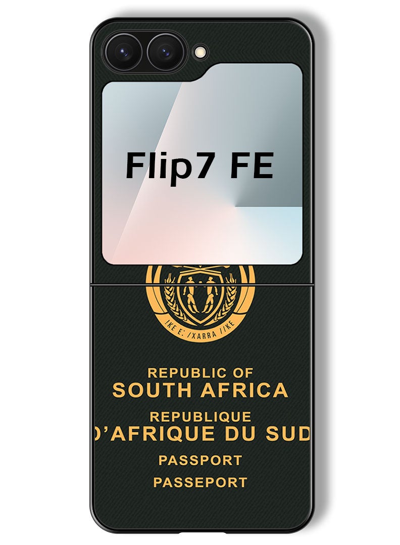 Theodor Case Compatible with Samsung Galaxy Z Flip 7 FE 6.7 Inch Protection Shockproof Bumper Cover South Africa Passport - Image 1