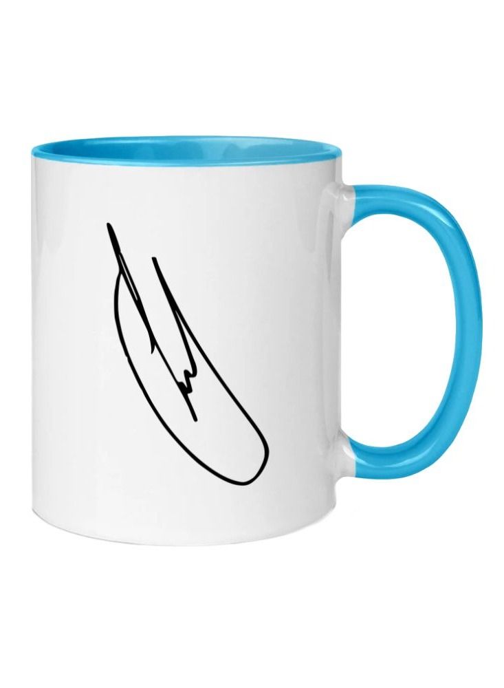 إم إي سي كوب قهوة مطبوع عليه صورة كيفين دي بروين، مقاس 11 أونصة، مقبض باللون الأزرق الفاتح - Image 2