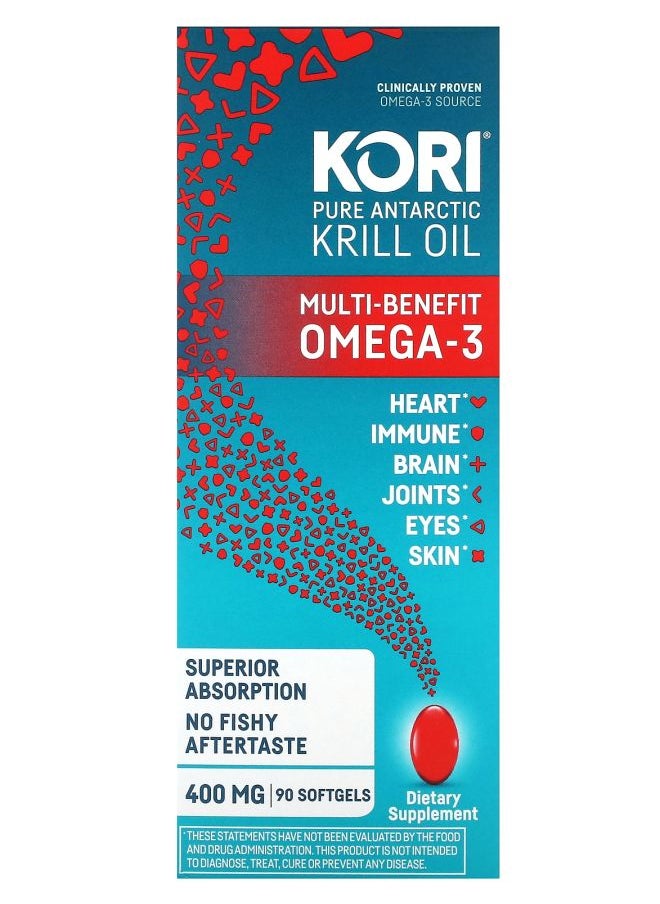 Koridor YayÄ±ncÄ±lÄ±k - Pure Antarctic Krill Oil MultiBenefit Omega3 400 mg 90 Softgels - Image 1