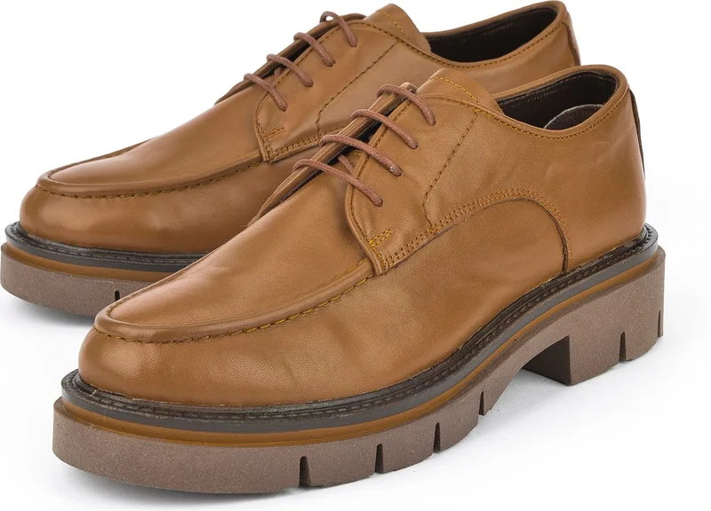 زيا , Women's Genuine Leather Casual Shoes 1431022Z2406 Tan