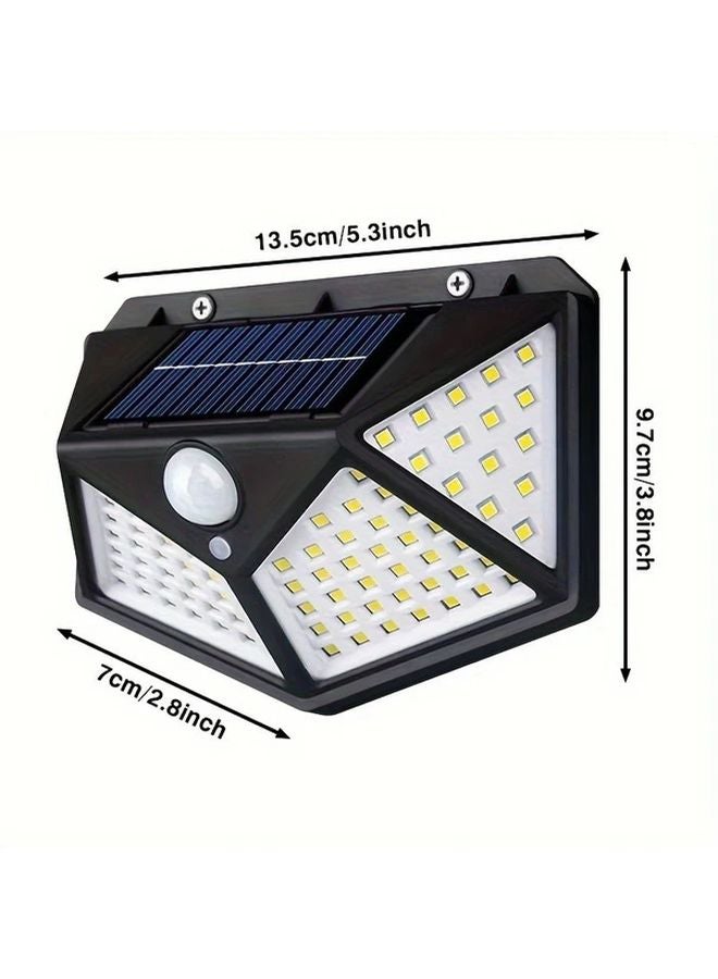 Black 102 Solar Wall Light Motion Sensor 100 LED Outdoor Four Sided Illumination - Image 3