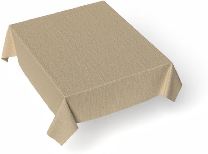 ART MOOD HOME Premium Linen Tablecloth - Elegant and Durable Table Cover for Dining Room, Kitchen, and Events - Dust-Proof, Machine Washable 135cm*135cm - Beige